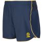 Women's Graphite Athletic Shorts Blue / Yellow