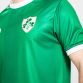 Men’s Shamrock Green Ireland Premier Jersey with shamrock crest and crew neck collar packaged in a gift box by O’Neills.