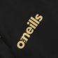 Black men’s O’Neills joggers with elasticated waistband, lower leg zips and embroidered Éire logo.