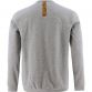 Grey men’s crew neck sweatshirt with orange vertical pattern on the back from O’Neills.