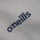 Grey Dublin GAA Men’s Highlander Pullover fleece hoodie with a large Ball print on the front by O’Neills.