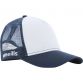 Marine and White trucker cap with protective peak and mesh panel at the back by O’Neills.