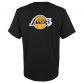 Black LA Laker LeBron James t-shirt with LA Lakers team logo printed on the back from O'Neills.