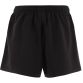Black kids' O’Neills Kai Shorts with green and pink stripes on each leg and O’Neills logo.