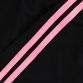 Black Kids’ O’Neills Kai Shorts with Pink stripes on each leg and O’Neills logo.