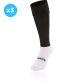 Black knee high sports socks 3 Pack with seamless toe and cushioned soles by O’Neills.