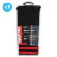 Black and Red knee high sports socks 3 Pack with seamless toe and cushioned soles by O’Neills.