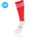 Red and White kids' knee high sports socks 3 Pack with seamless toe and cushioned soles by O’Neills.