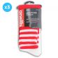 Kids' Koolite Max Premium Sports Socks Bars 3 Pack Red / White