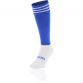 Kids’ Royal and White knee high sports socks with seamless toe and cushioned soles by O’Neills.