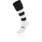 Black and White knee high sports socks with seamless toe and cushioned soles by O’Neills.