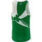 Green Knockout Boxing Vest with Ireland and shamrock detail printed on the back by O’Neills. 