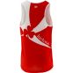 Kids' Red Knockout Boxing Vest with Ireland and shamrock detail printed on the back by O’Neills. 