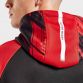Red and Black Men’s Ulster Rugby Capsule Half Zip Hoodie with zip pockets and Ulster Rugby crest by O’Neills. 