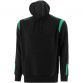 Black and green men's overhead hoodie with front pouch pocket by O'Neills.