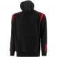 Black and red men's overhead hoodie with front pouch pocket by O'Neills.