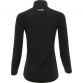 Black women’s half zip midlayer top with shaped waist and reflective logo by O’Neills.