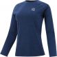 Navy Women’s long sleeve top with shaped waist and reflective logo by O’Neills.