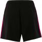 Women's black 3 stripe Madison Mourne shorts from O'Neills.
