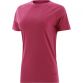 Pink Madison women’s t-shirt with round neck and two small slits on the back of the shoulders by O’Neills.