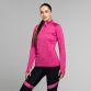 Pink women’s brushed half zip top with a zip pocket on the back and cosy inner lining by O’Neills.