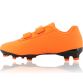 Orange Firm Ground Velcro Football Boots Pre-School, with Moulded studs from O'Neill's.