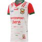 White Mayo GAA home jersey 2023 with eye-catching design and red sleeves by O’Neills.