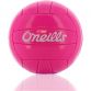 Pink official GAA midi football with O'Neills and All Ireland branding from oneills.com