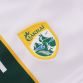 White Kerry GAA home shorts with 3 stripe detail on leg by O’Neills.