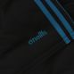 Black and teal women's gym training shorts with three stripe detail by O'Neills.