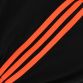 Black and orange women's gaelic training shorts with three stripe detail by O'Neills.