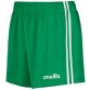 Women's green mourne shorts with a white stripe from O'Neills.