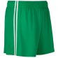 Women's green mourne shorts with a white stripe from O'Neills.