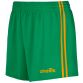 Women's green mourne shorts with amber stripes from O'Neills.