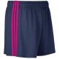 Navy and Pink Mourne shorts with 3 horizontal stripes and modern design by O'Neills