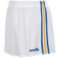 White Royal and Amber Mourne shorts with 3 horizontal stripes and modern design by O'Neills