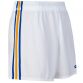 White Royal and Amber Mourne shorts with 3 horizontal stripes and modern design by O'Neills
