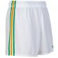 White Green and Amber Mourne shorts with 3 horizontal stripes and modern design by O'Neills