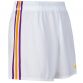 White Purple and Amber Mourne shorts with 3 horizontal stripes and modern design by O'Neills