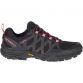 black and pink Merrell women's walking shoes with a waterproof membrane from O'Neills