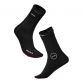 black and red Zone3 neoprene swim socks with longer length and a velcro strap from O'Neills