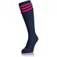 Kids' Premium Socks Bars Navy / Paradise Pink 