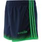 Navy Nelson Shorts with three green stripes and a modern design from O'Neills