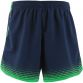 Navy Kids' Nelson Shorts with three green stripes and a modern design from O'Neills