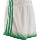 white and green Nelson GAA shorts by O’Neills