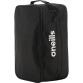 Black sports boot bag with zip front from O'Neills.