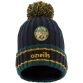 Navy kids' Offaly Darcy knit bobble hat with large pom-pom by O’Neills.