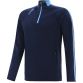 Men's marine and sky hybrid half zip top with side pockets from O'Neills.