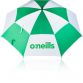 Green and White Umbrella with a double canopy design from oneills.com