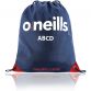 Navy and Red Gym Bag with two drawstrings from O'Neills